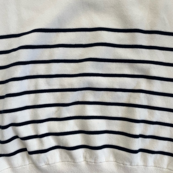 La Maille Sézane Women’s Crewneck Sweater with Black Stripes - Picture 2 of 4